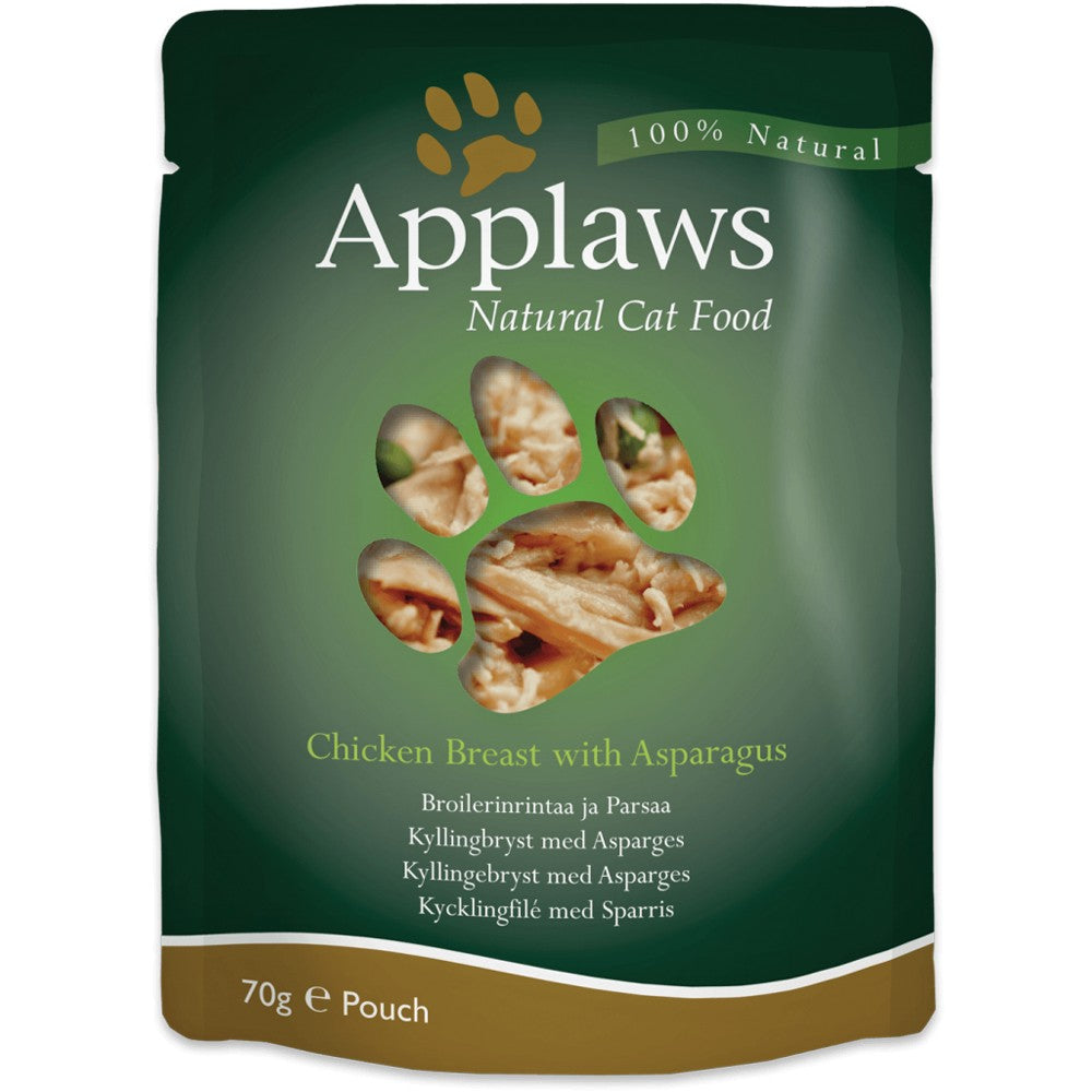 Applaws Cat Adult Poitrine de poulet et asperges70g