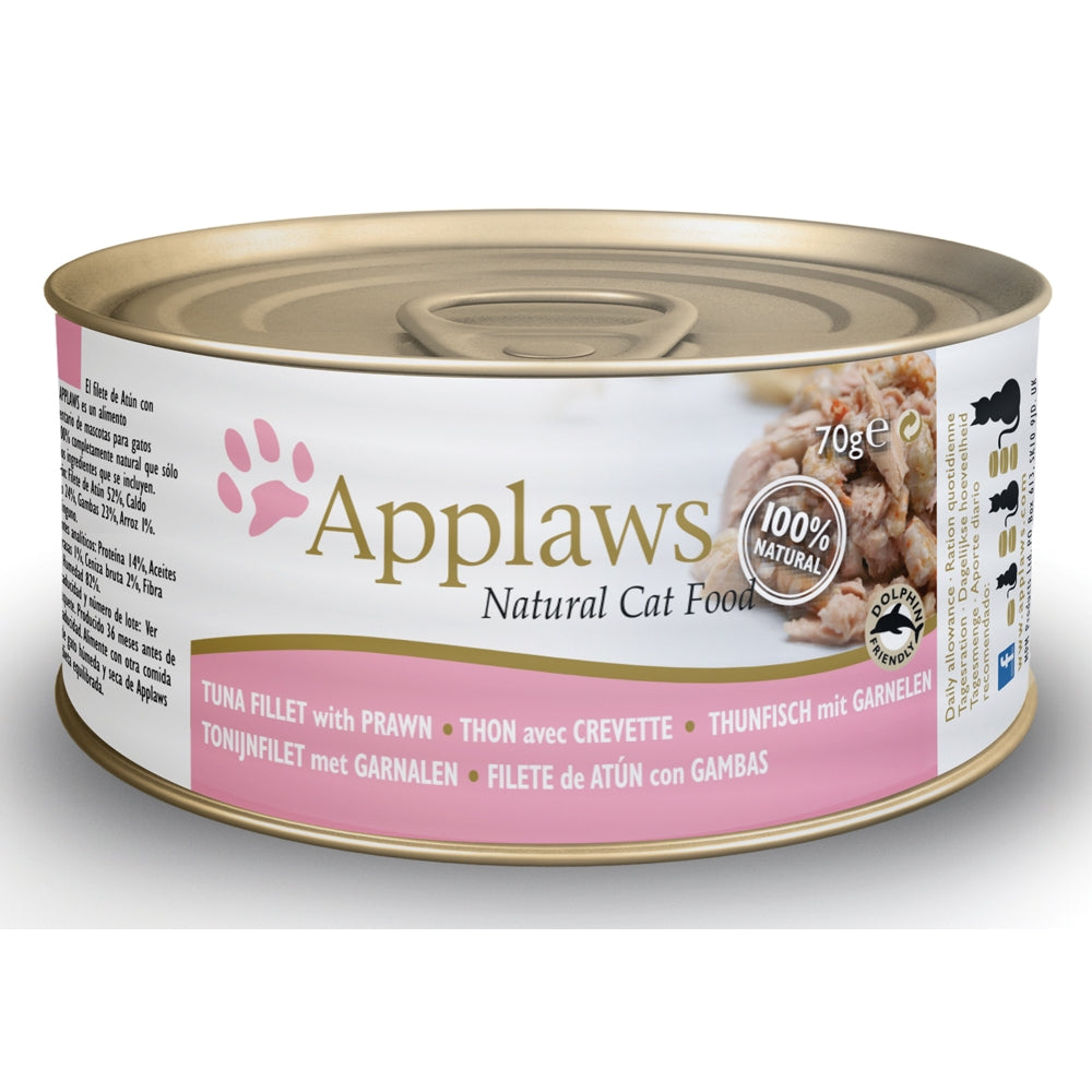 Applaws Cat Adult filet de thon , crevettes