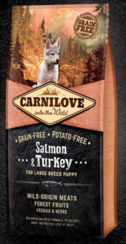 CARNILOVE PUPPY LARGE SALMON TURKEY 12G